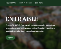 An image of the CNTR AISLE login screen