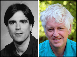 A photo of Randy Pausch and Peter Norvig